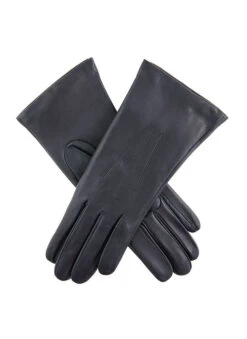 Women's Three-Point Cashmere-Lined Shorter Finger Leather Gloves -Dents Luxury Accessories Sales 7 1134 Navy 7d4f6d8c 7b88 4853 9fca ab7b2a17d076
