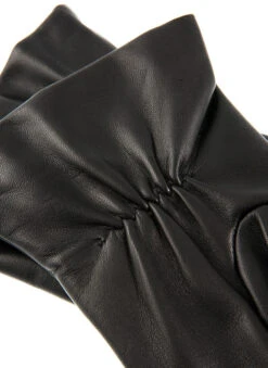 Women’s Touchscreen Three-Point Cashmere-Lined Leather Gloves With Buttons -Dents Luxury Accessories Sales 7 2060Black3