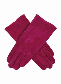 Women's Lined Suede Gloves -Dents Luxury Accessories Sales 7 2317 20cerise 9a1647a9 7179 4c86 8860 1f630e89660f