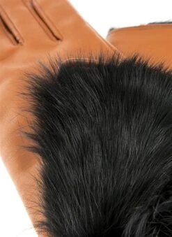 Women's Wool-Lined Leather Gloves With Fur Cuffs 12 Women's Wool-Lined Leather Gloves With Fur Cuffs -Dents Luxury Accessories Sales 7 2334 20cognac 202