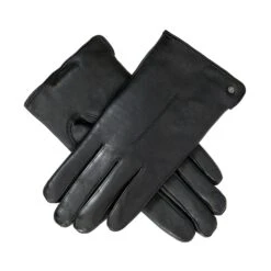 Women’s Touchscreen Single-Point Faux Fur-Lined Leather Gloves -Dents Luxury Accessories Sales 7 2461 Black
