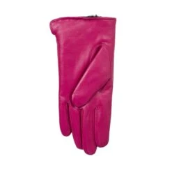 Women’s Touchscreen Single-Point Faux Fur-Lined Leather Gloves -Dents Luxury Accessories Sales 7 2461 Fuchsia 3