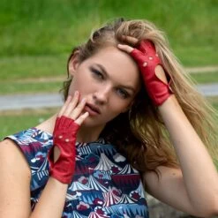 Women’s Fingerless Leather Driving Gloves -Dents Luxury Accessories Sales 7 3007 Berry a6f29427 9526 48ba 85fa f90bb279b228