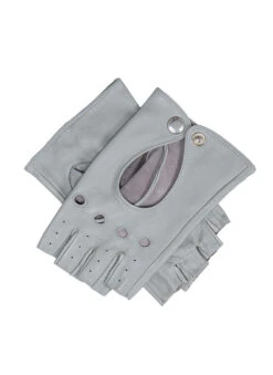 Women’s Fingerless Leather Driving Gloves -Dents Luxury Accessories Sales 7 3007 Dove Grey