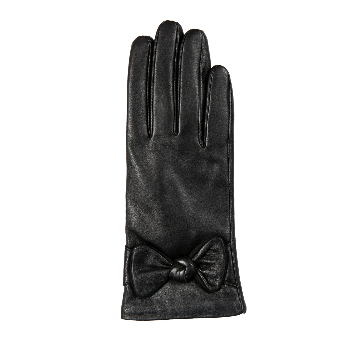 Women’s Touchscreen Wool-Lined Leather Gloves With Bow 10 Women’s Touchscreen Wool-Lined Leather Gloves With Bow - Image 10