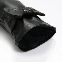 Women’s Touchscreen Wool-Lined Leather Gloves With Bow 32 Women’s Touchscreen Wool-Lined Leather Gloves With Bow -Dents Luxury Accessories Sales 7 5020 Black 8