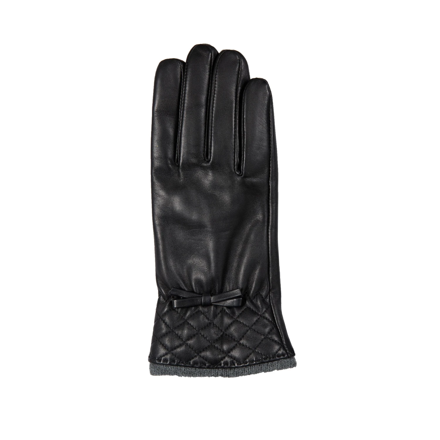 Women’s Wool-Lined Leather Gloves With Quilted Cuffs And Bow 7 Women’s Wool-Lined Leather Gloves With Quilted Cuffs And Bow - Image 7