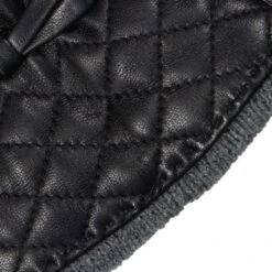 Women’s Wool-Lined Leather Gloves With Quilted Cuffs And Bow 31 Women’s Wool-Lined Leather Gloves With Quilted Cuffs And Bow -Dents Luxury Accessories Sales 7 5021 Black Charcoal 9