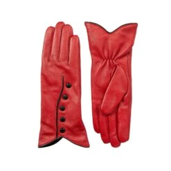 Women’s Wool-Lined Leather Gloves With Buttons And Piping -Dents Luxury Accessories Sales 7 5023 Berry 1 ac0af529 6eea 4483 8694 50e2c9e75bc5