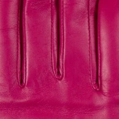 Women’s Wool-Lined Leather Gloves With Buttons And Piping -Dents Luxury Accessories Sales 7 5023 Fuchsia Black 6