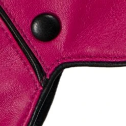 Women’s Wool-Lined Leather Gloves With Buttons And Piping -Dents Luxury Accessories Sales 7 5023 Fuchsia Black 9