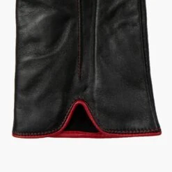 Women’s Single-Point Lined Leather Gloves With Colour Contrast Details -Dents Luxury Accessories Sales 7 5024 black berry 4