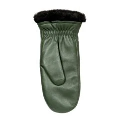 Women’s Three-Point Faux Fur-Lined Leather Mittens 28 Women’s Three-Point Faux Fur-Lined Leather Mittens -Dents Luxury Accessories Sales 7 5026 Sage 3