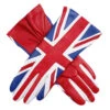 Women's Silk-Lined Leather Gloves With Union Jack Design