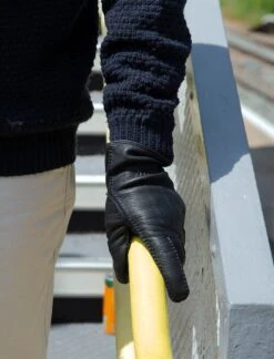 Men's Heritage Three-Point Fur-Lined Deerskin Leather Gloves 11 Men's Heritage Three-Point Fur-Lined Deerskin Leather Gloves -Dents Luxury Accessories Sales 74.5 1544Black