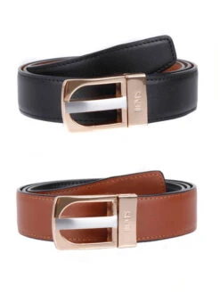 Men's Reversible Leather Belt -Dents Luxury Accessories Sales 8 1065BlackTan2