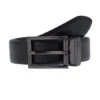 Men's Reversible Grainy Leather Belt With Gunmetal Buckle
