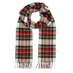 Heritage Tartan Check Cashmere Scarf With Tassels