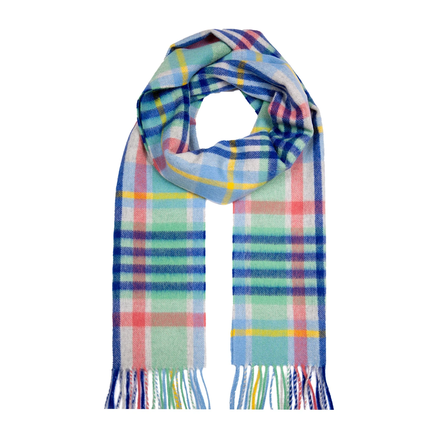 Heritage Plaid Check Cashmere Scarf With Tassels 14 Heritage Plaid Check Cashmere Scarf With Tassels - Image 14