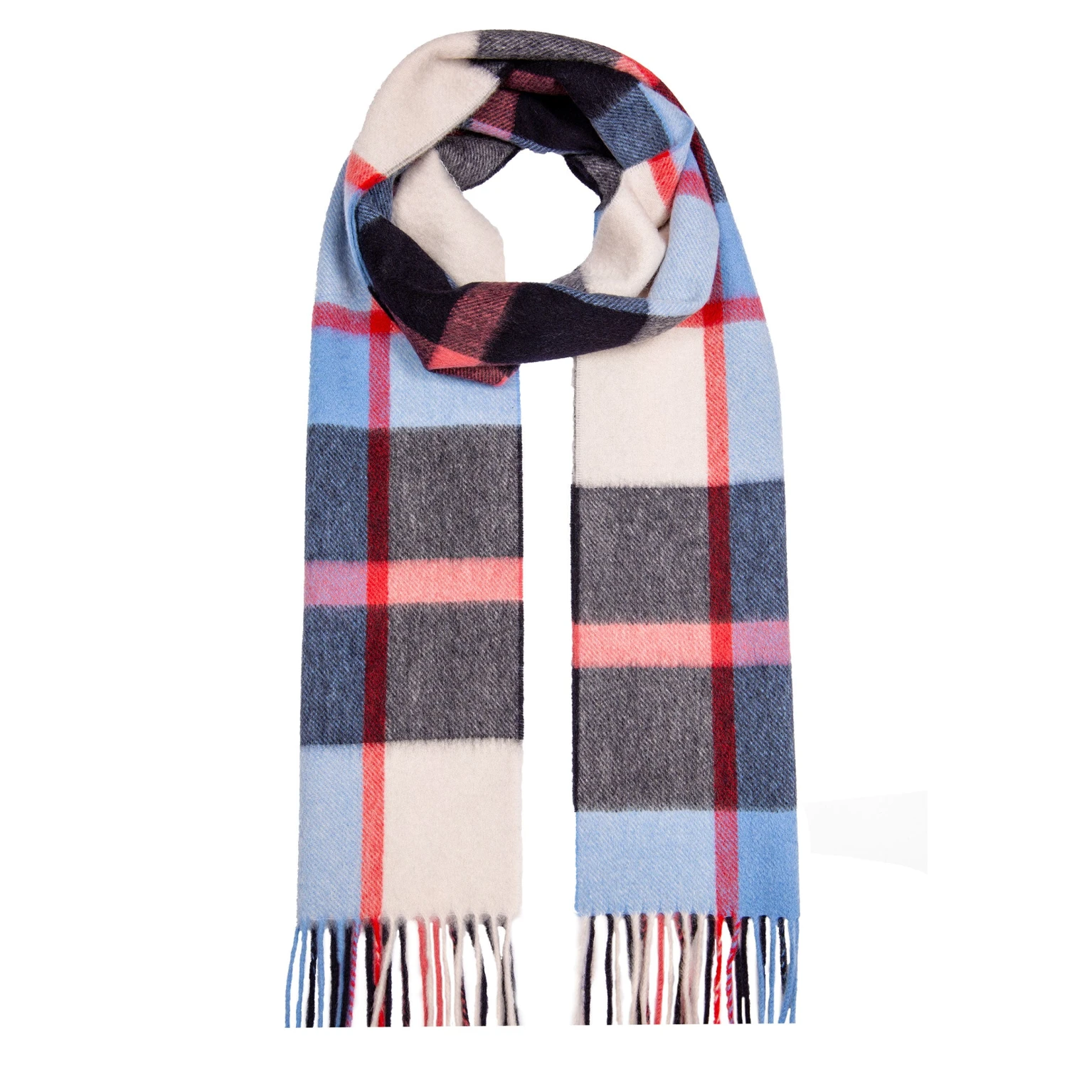 Heritage Plaid Check Cashmere Scarf With Tassels 12 Heritage Plaid Check Cashmere Scarf With Tassels - Image 12