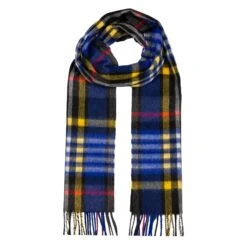 Heritage Bold Check Cashmere Scarf With Tassels 27 Heritage Bold Check Cashmere Scarf With Tassels -Dents Luxury Accessories Sales CASHMERE SCARF IN NIGHT SKY