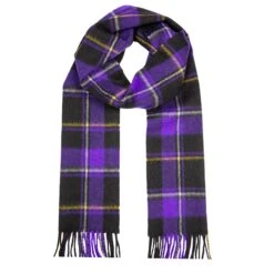 Heritage Bold Check Cashmere Scarf With Tassels 25 Heritage Bold Check Cashmere Scarf With Tassels -Dents Luxury Accessories Sales CASHMERE SCARF IN NIGHTSHADE
