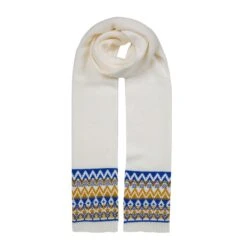 Dents Luxury Accessories Sales 21 Women’s Jacquard Fair Isle Knitted Scarf