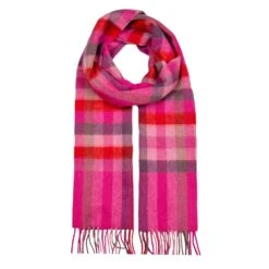 Heritage Plaid Check Cashmere Scarf With Tassels 28 Heritage Plaid Check Cashmere Scarf With Tassels -Dents Luxury Accessories Sales cashmere scarf cherry
