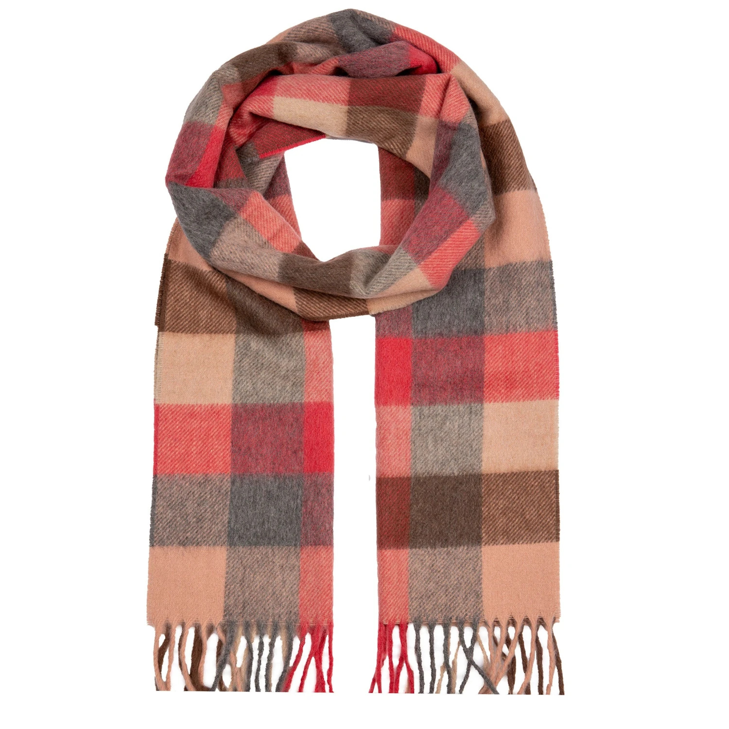 Heritage Plaid Check Cashmere Scarf With Tassels 5 Heritage Plaid Check Cashmere Scarf With Tassels - Image 5