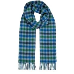 Heritage Bold Check Cashmere Scarf With Tassels 20 Heritage Bold Check Cashmere Scarf With Tassels -Dents Luxury Accessories Sales cashmere scarf royal