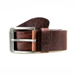 Men’s Heritage Full-Grain Leather Belt With Antique Pewter Buckle -Dents Luxury Accessories Sales mens heritage belts antique buckle brown 1