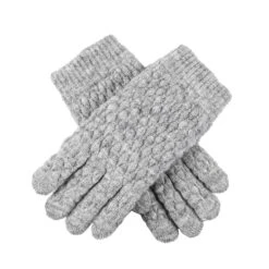 Women’s Bubble Knit Gloves -Dents Luxury Accessories Sales womens bubble knit gloves dove grey