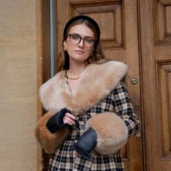 Women's Fingerless Sheepskin Mittens 39 Women's Fingerless Sheepskin Mittens -Dents Luxury Accessories Sales womens fingerless mittens black