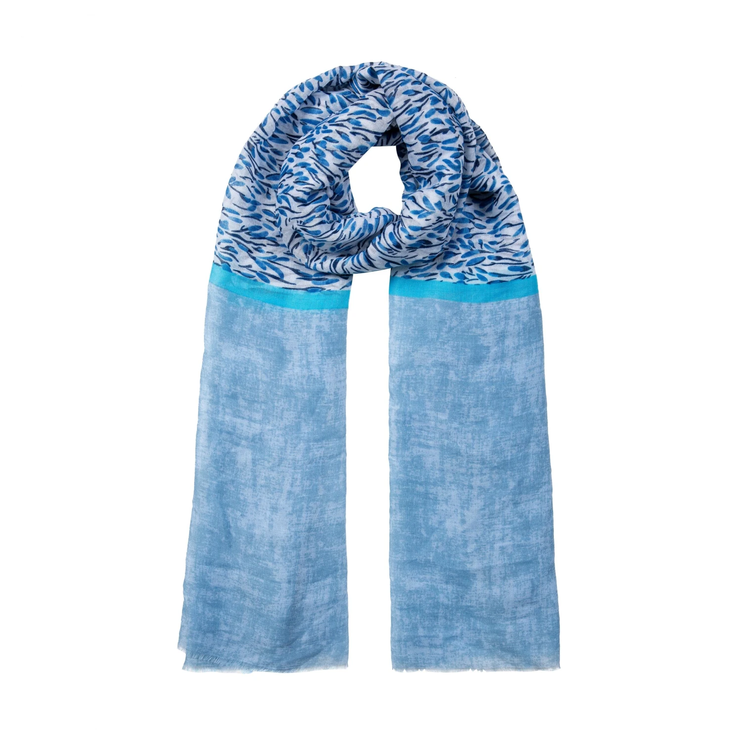 Women’s Abstract Flower Buds Print Lightweight Scarf 2 Women’s Abstract Flower Buds Print Lightweight Scarf - Image 2