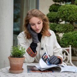 Women’s Wool-Lined Leather Gloves With Buttons And Piping -Dents Luxury Accessories Sales womens leather gloves with buttons mocca