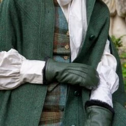 Women’s Three-Point Faux Fur-Lined Leather Mittens 22 Women’s Three-Point Faux Fur-Lined Leather Mittens -Dents Luxury Accessories Sales womens leather mittens sage 1