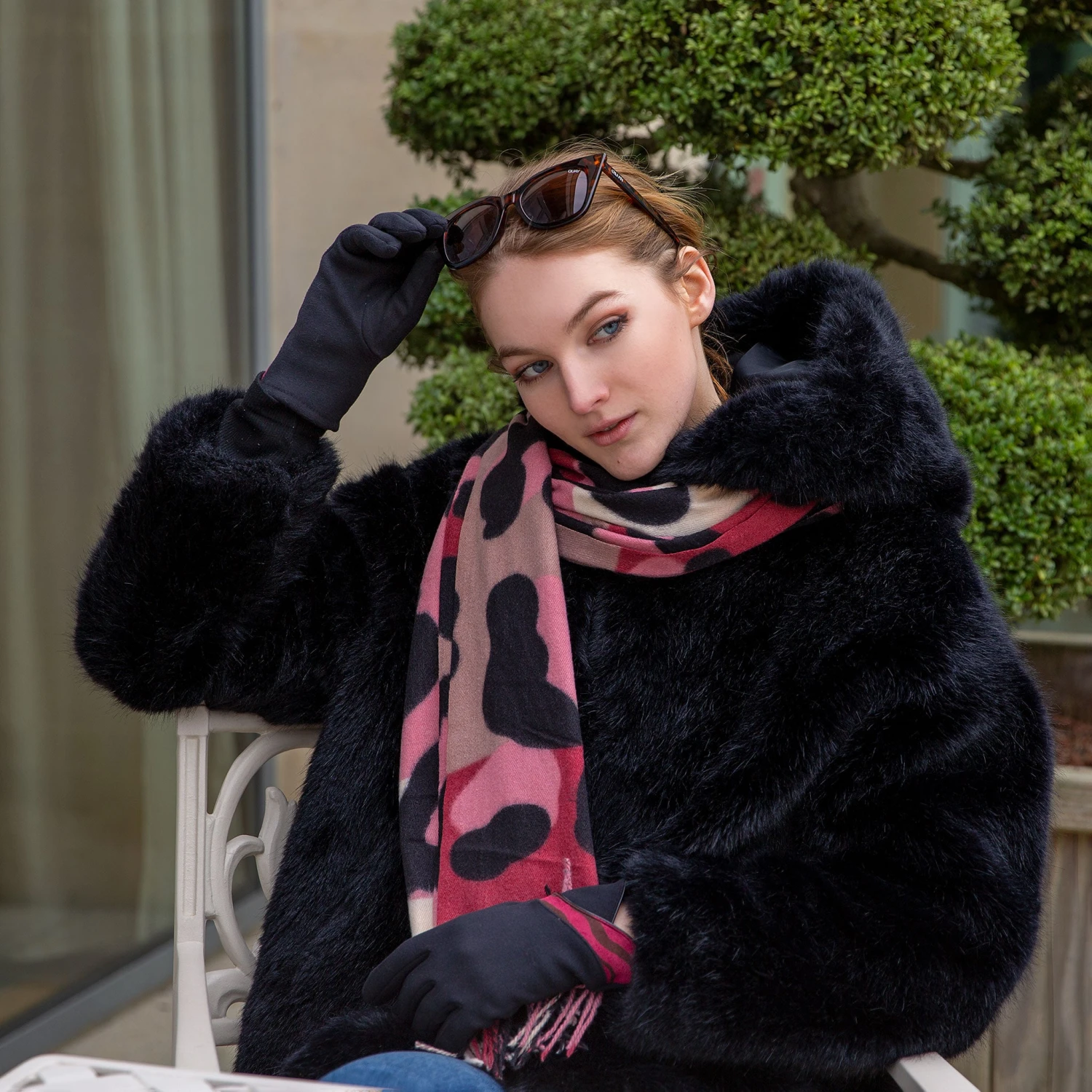 Women’s Colourful Leopard Print Scarf With Tassels 2 Women’s Colourful Leopard Print Scarf With Tassels - Image 2